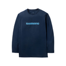 シマノ シャツ SH-022Z ドライロゴTシャツ ロングスリーブ ネイビー SHIMANO