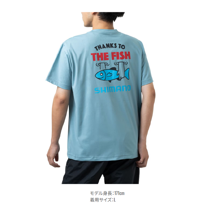 シマノ シャツ SH-023Z ドライグラフィックTシャツ フィッシュライン