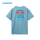 シマノ シャツ SH-023Z ドライグラフィックTシャツ サンクスフィッシュ スモークブルー SHIMANO