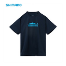 シマノ シャツ SH-023Z ドライグラフィックTシャツ フィッシュライン ネイビー SHIMANO