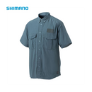 シマノ シャツ SH-001Z フィッシングシャツ ショートスリーブ ブルーグレー SHIMANO