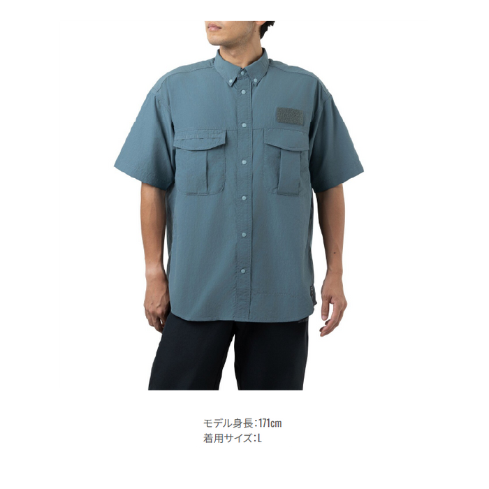 シマノ シャツ SH-001Z フィッシングシャツ ショートスリーブ ブルー
