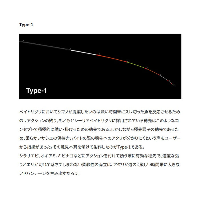 シマノ 海上釣堀竿用穂先 シーリア ベイトサグリ替え穂先 Type-1