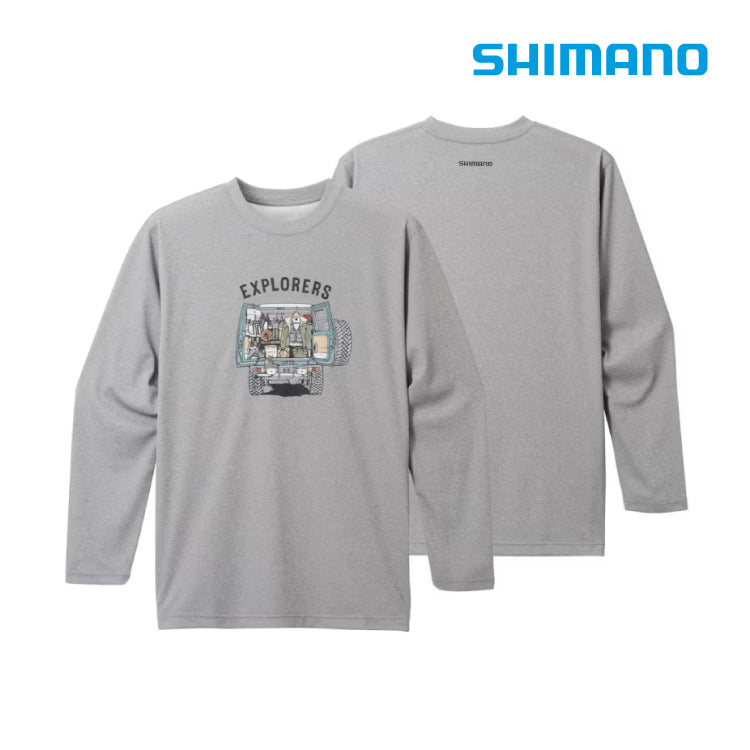 シマノ SHIMANO SH-010V グラフィック ロングスリーブ メランジグレー お取り寄せ