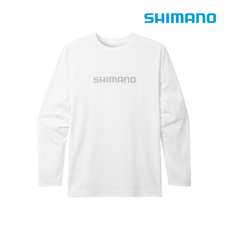 シマノ SHIMANO SH-011V コットン ロゴ ロングスリーブ ネオホワイト お取り寄せ