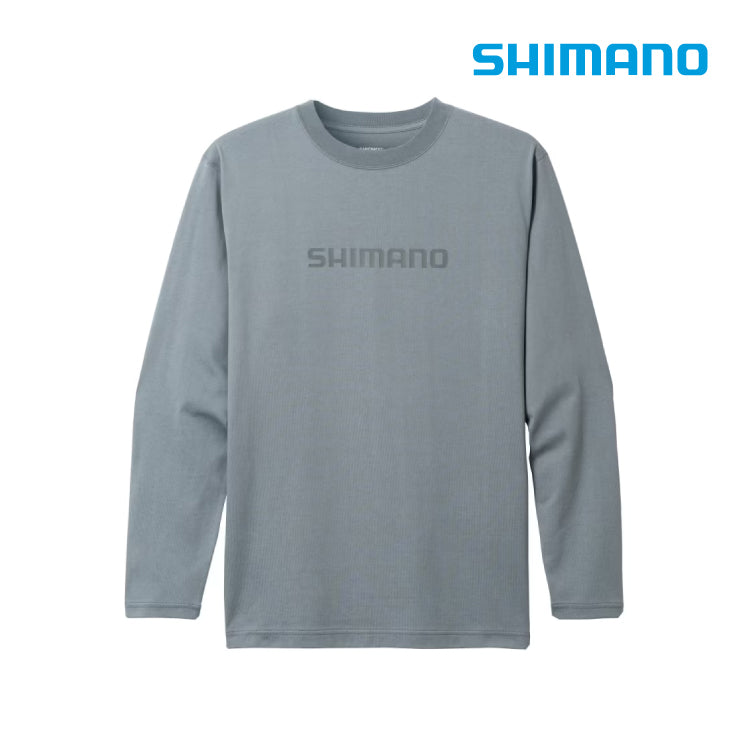 シマノ SHIMANO SH-011V コットン ロゴ ロングスリーブ ブルーグレー お取り寄せ