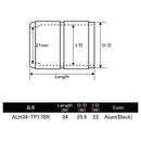 ジャストエース TCP・PTSK17フード用グリップ ALH34-TP17BK アルミフード ローレット加工 Justace