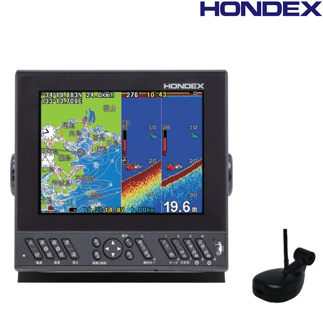 予約 ホンデックス 魚探 HE-8SII GPS内蔵 TD25仕様 8.4型プロッターデジタル魚探 かんたんナビシリーズ HONDEX 2024年4月発売予定