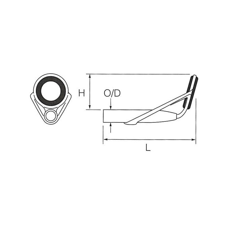 【アウトレット】富士工業 Fuji トップガイド POT10-2.8 ステンレスフレーム+OリングH型 メール便対応可能