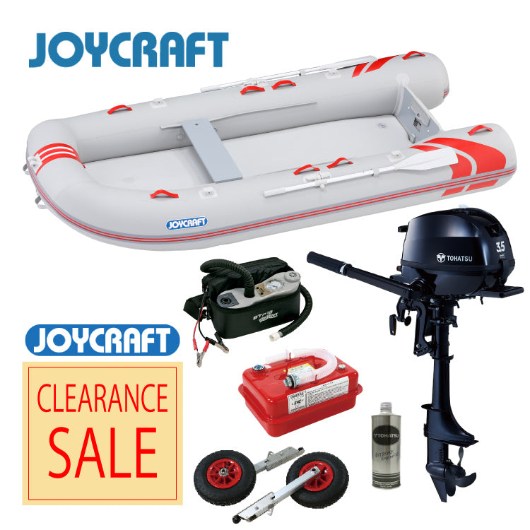 ジョイクラフト レッドキャップ333+トーハツ3.5馬力船外機 SSセット 5人乗り JRC-333 予備検査付【2025シーズンクリアランスセール】