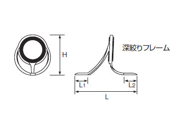 富士工業(Fuji工業)　PLNSG7　ダブルフットガイド (ステンレスフレームメッキなしポリッシュフレーム+SiCリング)
