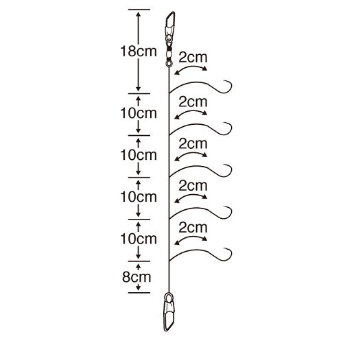 ささめ針(SASAME)　ワカサギ仕掛け　ワカサギ速返し　5本針 C-249 メール便対応可能