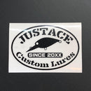 ジャストエース(Justace)　ステッカー　Justaceカッティングステッカー[ルアー]　Custom Lures メール便対応可能