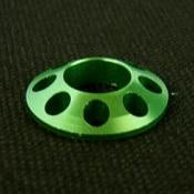 金具屋　ワインディングチェック A13-35(グリーン) 穴あきフロントグリップリング　外径17mm/高さ:3.5mm　※お取り寄せ別途130円