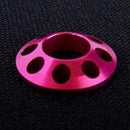 金具屋　ワインディングチェック A13-35レッド(レッド･マゼンタ) 穴あきフロントグリップリング　外径　17mm/高さ3.5mm　※お取り寄せ別途130円