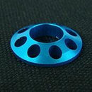 金具屋　ワインディングチェック A13-35(ブルー) 穴あきフロントグリップリング　外径17mm/高さ3.5mm　※お取り寄せ別途130円