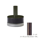 マタギ Matagi カーボンリング付バットエンド G-WBPT-XC(DG) カーボンリング ゴールドライン柄 半透明樹脂エンドタイプ ダークガンメタル