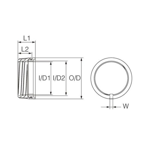 富士工業(Fuji工業)　LO GR22/AN　Fuji樹脂製ロックナット　(お取り寄せ商品) /クリックポスト発送可能