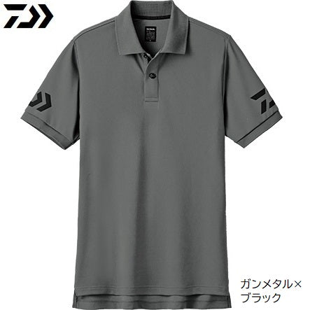 ダイワ(DAIWA)　DE-7906　半袖ポロシャツ　カラー：ガンメタル×ブラック（お取り寄せ）