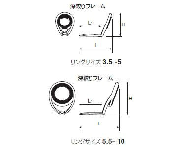 富士工業(Fuji工業) T-KTSG7 ティップ用シングルフットガイド (ハイテンシルチタンフレーム+SiCリング) 釣具通販OZATOYA