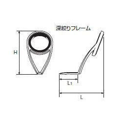 富士工業(Fuji工業)　T-KLSG20　シングルフットガイド (ハイテンシルチタンフレーム+SiCリング)