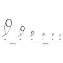 富士工業 Fuji ガイドセット T-KLTG256 ルアー用 チタン TORZITEリング スピニングバスセット