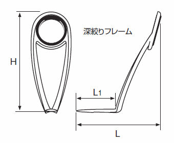 富士工業(Fuji工業)　PKLSG10H　超ハイフレーム型チョーク用Kガイド (ステンレスフレームメッキなしポリッシュフレーム+SiCリング)