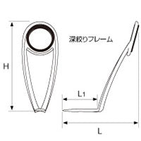 富士工業(Fuji工業)　T-KLTG10H　超ハイフレーム型チョーク用ガイド (ハイテンシルチタンフレーム+TORZITE)