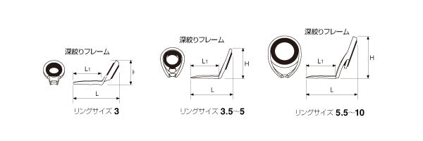 富士工業(Fuji工業)　T-KTTG7　ティップ用シングルフットガイド (ハイテンシルチタンフレーム+TORZITE)