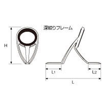 富士工業(Fuji工業)　T-KWTG5.5　ダブルフットガイド (ハイテンシルチタンフレーム+TORZITE)