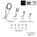 富士工業 Fuji ガイドセット T2-KLTG25H9 ソルトルアー用 チタン TORZITEリング T2 シーバスセット