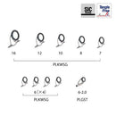 富士工業 Fuji ガイドセット PLKWSG16101 ソルトルアー用 ステンレス SiCリング ジギングセット