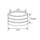 ジャストエース(Justace)　ロッド メタルパーツ　ALDF-D　SD18用フロントリールシートリング メール便対応可能