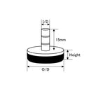 ジャストエース(Justace)　ロッドパーツ　AEC-CAP23　アルミエンドキャップ メール便対応可能