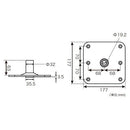 BMOジャパン シートパーツ 30C0024 シートマウントベース アルミ製 シルバー