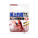 カツイチ(Katsuichi)　海上釣堀鈎　海上釣堀 カン付伊勢尼 赤 メール便対応可能