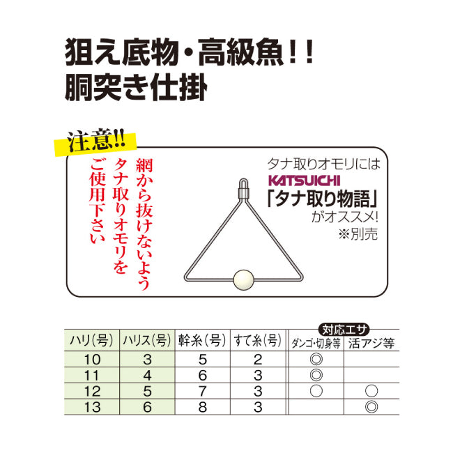 カツイチ(KATSUICHI)　海上釣堀仕掛け　海上つり堀 ボトムアタック KJ-09 メール便対応可能