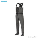 シマノ(SHIMANO)　FF-000V ドライシールド＋4ストレッチウェーダー(チェストハイ・ラジアルソール) カラー：チャコールグレー (お取り寄せ)