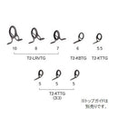 富士工業 Fuji ガイドセット T2-LRVTG108 ルアー用 チタン TORZITEリング T2 キャスティングバスセット