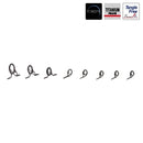 富士工業 Fuji ガイドセット T2-LRVTG108 ルアー用 チタン TORZITEリング T2 キャスティングバスセット