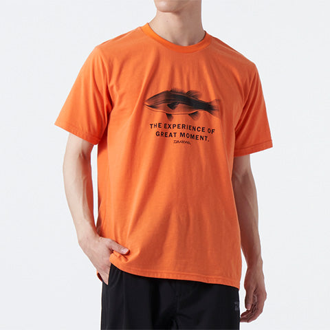 ダイワ(DAIWA)　DE-6622　グラフィックTシャツ　BASS　カラー：オレンジ (お取り寄せ)