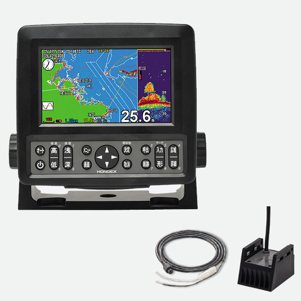 ホンデックス 魚群探知機 HE-601GPIII GPS内蔵仕様〈カラー液晶プロッター魚探〉HONDEX