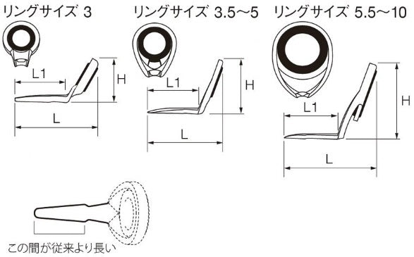 富士工業(Fuji工業)　T2-KTTG3.5　ティップ用シングルフットガイド (ハイテンシルチタンフレーム+TORZITE)