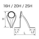 富士工業(Fuji工業)　T-RVSG16H J型　ダブルフットガイド