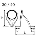 富士工業(Fuji工業)　T-RVSG30 J型　ダブルフットガイド(お取り寄せ)
