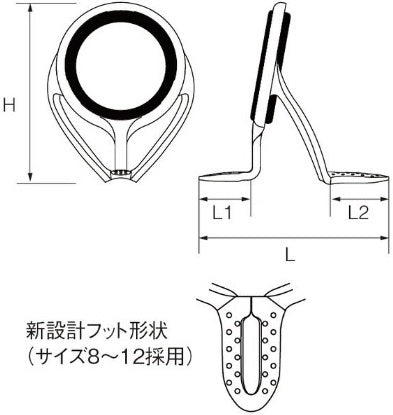 富士工業(Fuji工業) T-LRVSG 12 ライトリバースガイド (ハイテンシルチタンフレーム+SiCリング) - 釣具通販OZATOYA